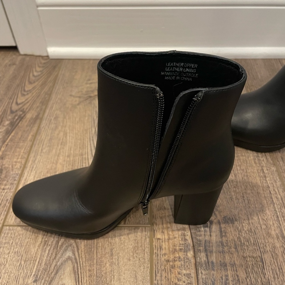 Black Leather Boots Brand New